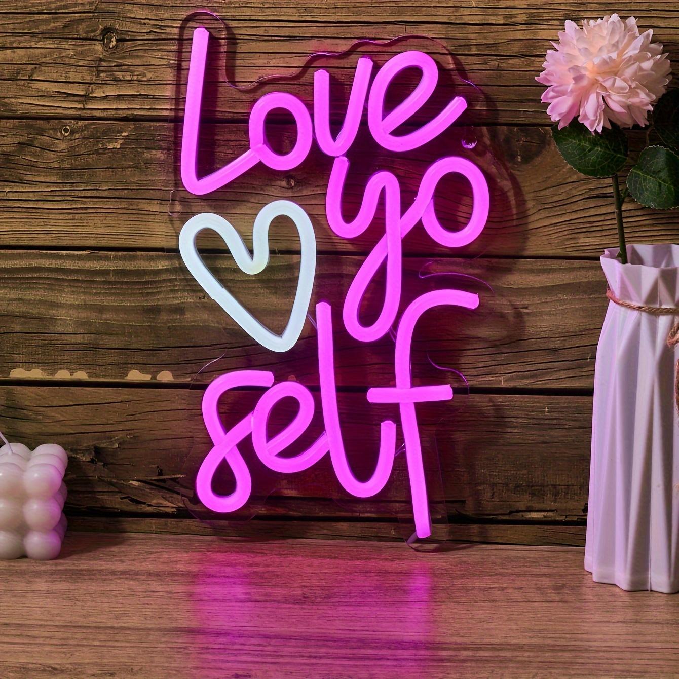 Letter Design Neon Sign, 1 Count USB Powered LED Neon Light, Summer Essentials, Decorative Light Ornaments for Home Party Decoration, Led Signs