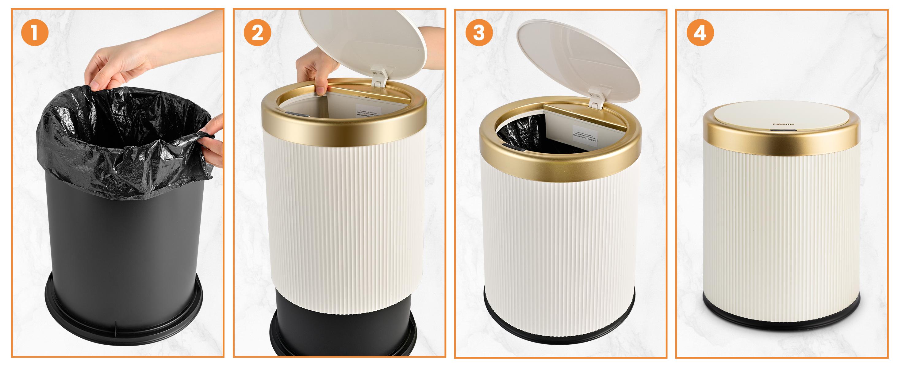 Pukomc Smart Nordic trash bin – touchless sensor, waterproof & compact. Hygienic auto-opening, eco-friendly design Pukomc Smart Nordic trash bin – touchless sensor, waterproof & compact. Hygienic auto-opening, eco-friendly design