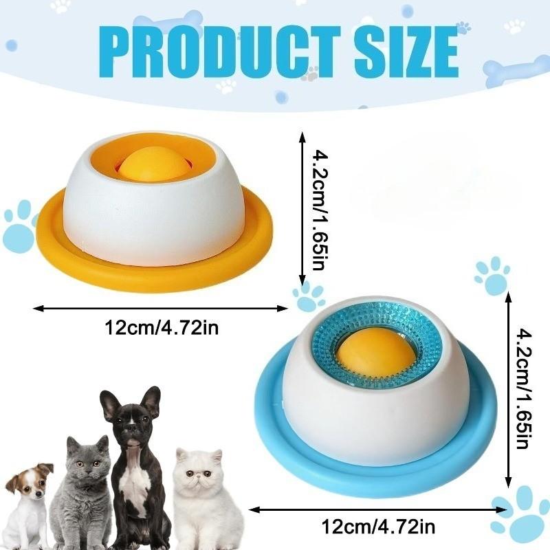 Dog Lick Bowl Slow Feeder Interactive Anxiety Relief Snack Dispenser, Non-Slip Base, Designed for Puppies and Kittens, Promotes Dental Health