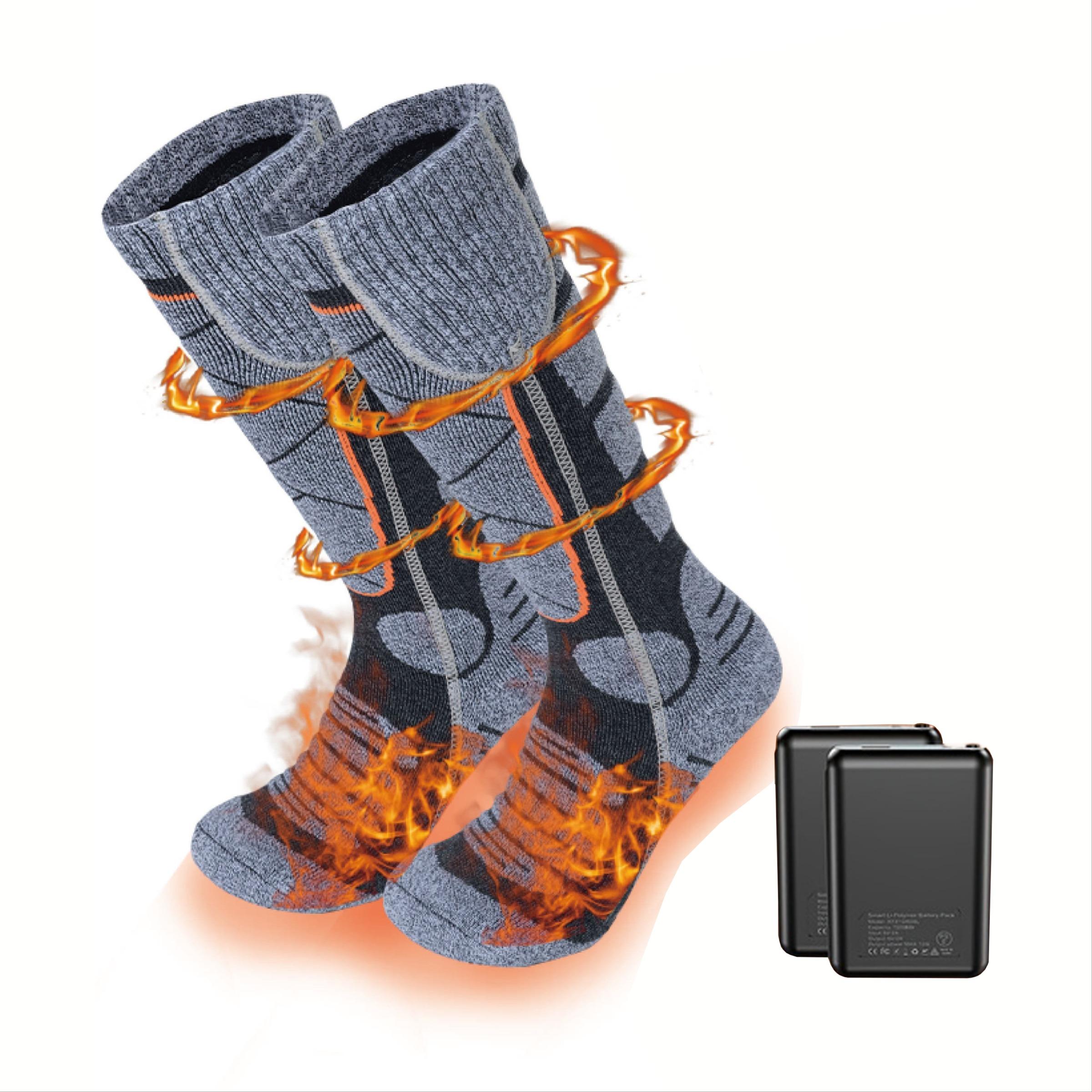 Heated Socks for Men & Women, Rechargeable Washable Battery Heated Socks, 5000mah Battery, Ideal for Hunting Camping Fishing Walking