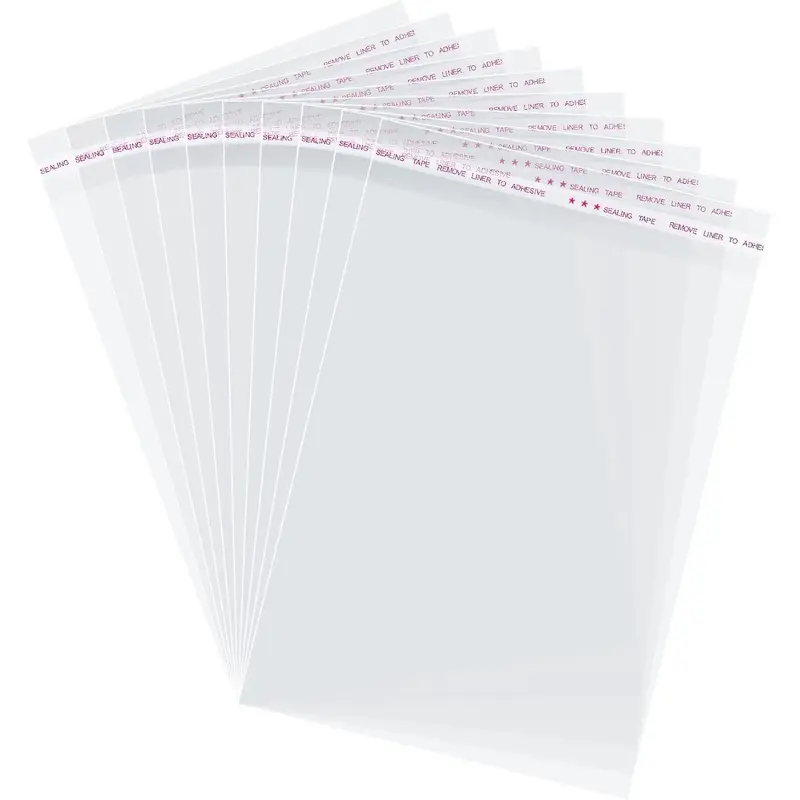 Self Sealing Cellophane Bags,6x9 Inches 200 Pcs Clear Cookie Bags Resealable Cellophane Bag for Packaging Cookies,Favors,Products,Candy