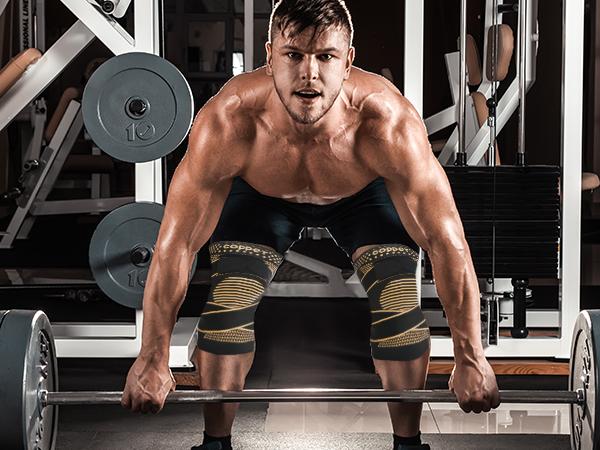 UGEM Copper Knee Braces 2 Pack for Knee Pain Relief & Support - 3D Knitting Technology for Meniscus Tear, Running, Weightlifting, Workout, ACL, Arthritis, Joint Pain Relief - Patella Band,Christmas gift for your family or friends