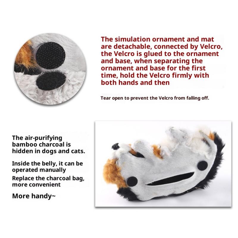 Car Ornaments Cute Simulation Stuffed Animal Realistic Sleeping Cats Decoration Automobiles Lovely Plush Kittens Doll Toy Children Gifts Auto Accessories