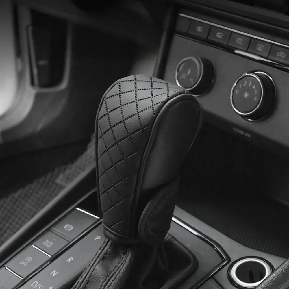 Smooth PU Leather Gear Shift Knob Cover, 1-Piece Automotive Accessory for Automatic Cars with a Non-Slip Grip and Toolless Install, Car Accessories, Accessories For Car