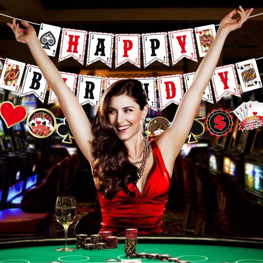 Casino Theme Hanging Swirl Decorations, Las Vegas Poker Party Ceiling Hangings, Casino Poker Game Night Birthday Party Decoration