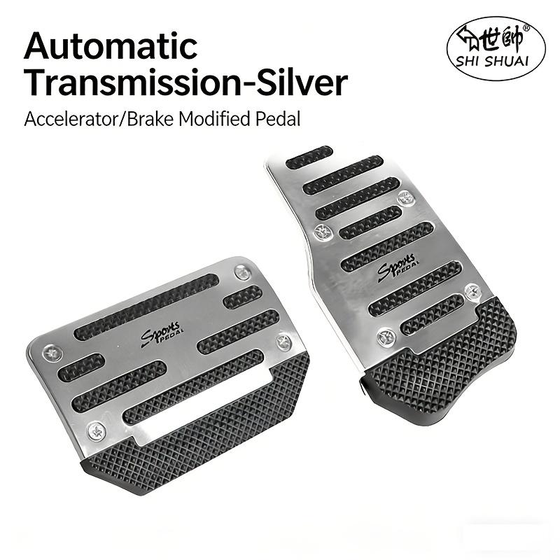 Manual/auto Anti-Slip Car Pedal, Ergonomic Design, Durable Lightweight, Suitable for Accelerator and Brake Pedals, Metal Surface