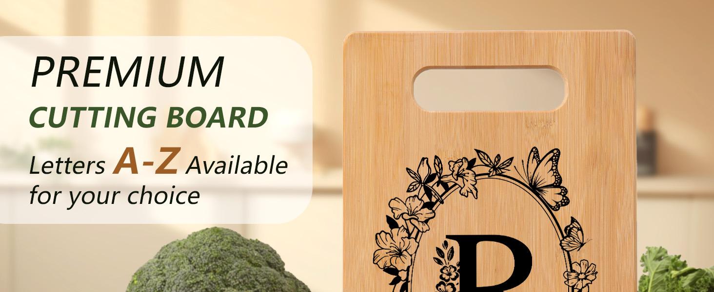 Cutting Board, for Wedding Gifts for Couple, Monogrammed Birthday Gift for Sister Friend, Gift for Birthday Anniversary Housewarming(Letter R) Cutting Board, for Wedding Gifts for Couple, Monogrammed Birthday Gift for Sister Friend, Gift for Birthday Anniversary Housewarming(Letter R)