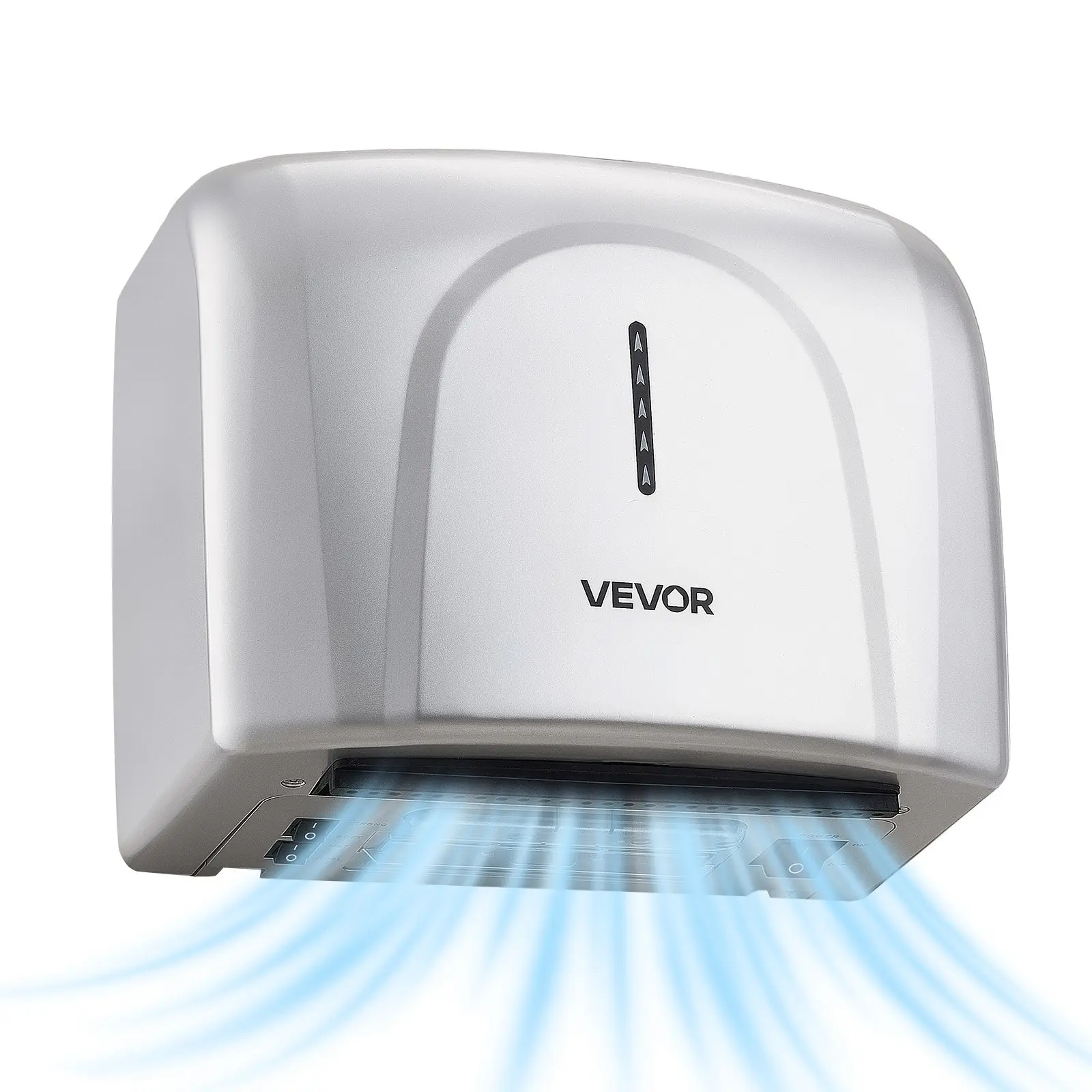 VEVOR Hand Dryer, 1300W Bathroom Air Hand Dryer, Automatic High Speed with HEPA Filter, Fast Drying, Premium ABS Construction, AC110-120V Commercial Wall Mounted for Home Bathroom, Guest Room, Homestay