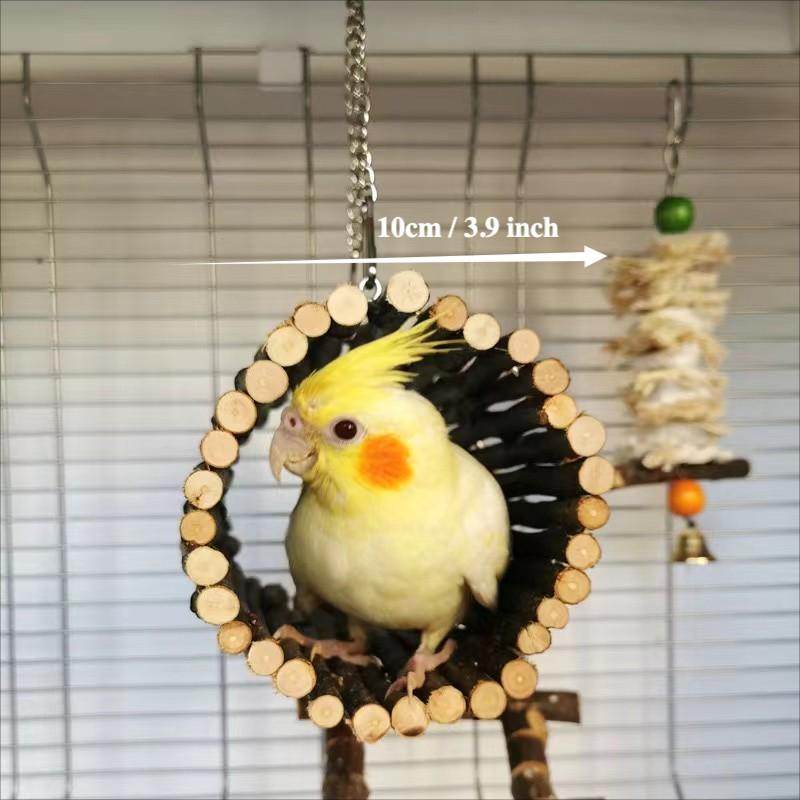 1pc Woven Hide Swing for Small Parrots, Chewable Climbing Toy, Fun Tunnel for Budgies and Lovebirds, Engaging Bird Playtime