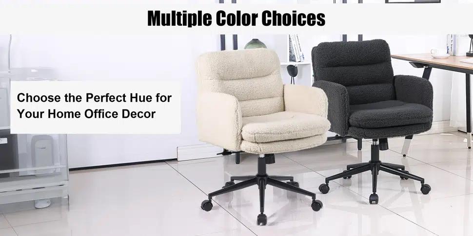 Flysky Home Office Furniture Ergonomic Desk Chair, Modern Mid Back Computer with Wheels Adjustable Height Upholstered Swivel Chair Flysky Home Office Furniture Ergonomic Desk Chair, Modern Mid Back Computer with Wheels Adjustable Height Upholstered Swivel Chair