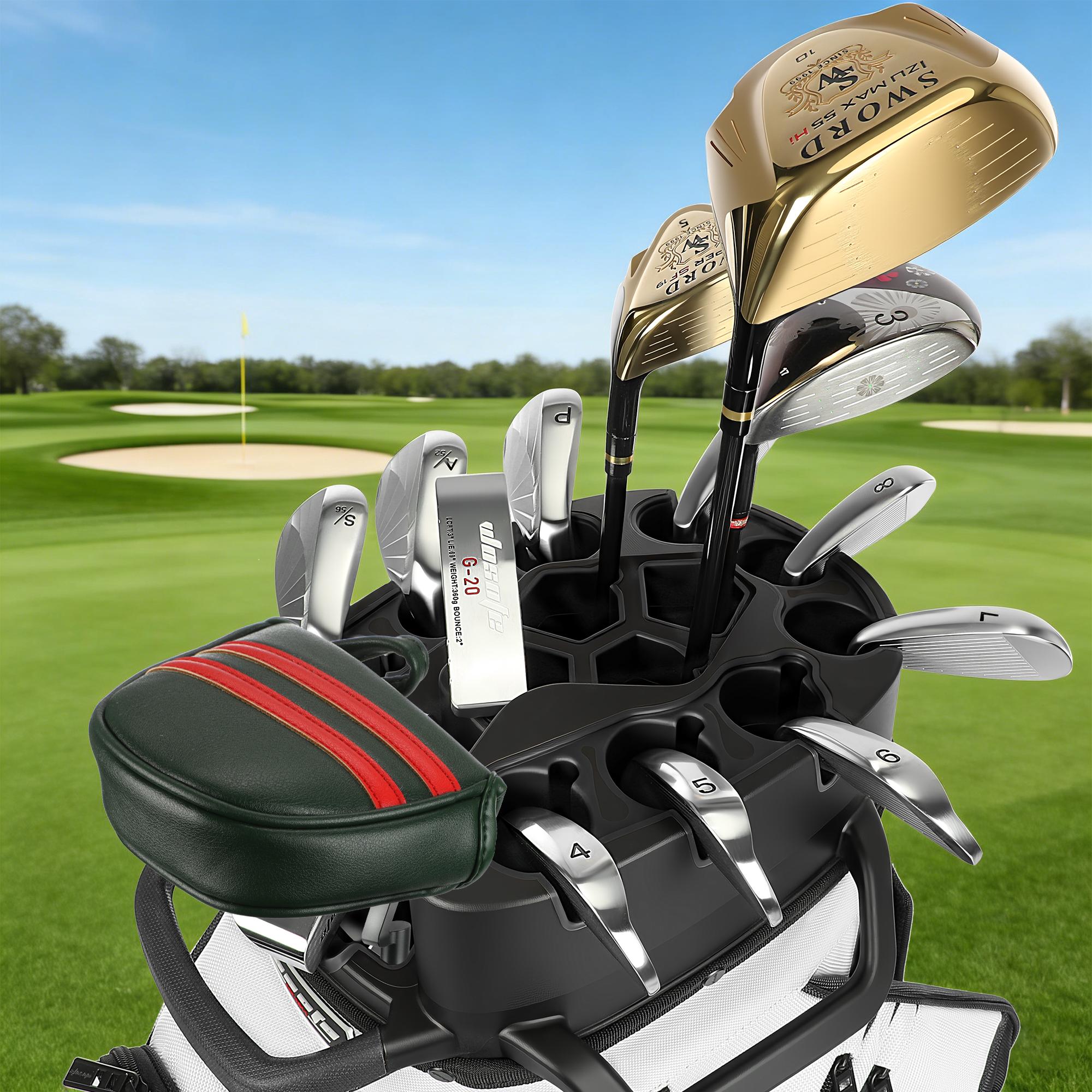 Golf Putter Cover,Magnetic Closure Design,Suitable for various mallet-style putters,Available in 5 colors,Durable golf club accessory.