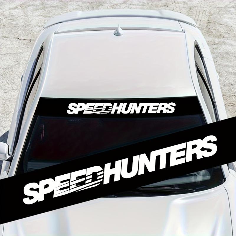 1 Eye-catching Speed Hunter Car Front Windshield Stickers, Waterproof and Sunproof Suitable for Auto Front and Rear Windscreens, Ideal for Vehicle Modification Decoration