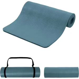 Father's Day Home Fitness Gifts for Dad| Extra Thick High Density Foam Yoga Mat 1/2" & 1" Multi Colors| Double Sided Non Slip Exercise Mat with Carry Strap for Yoga Pilates Indoor Workouts