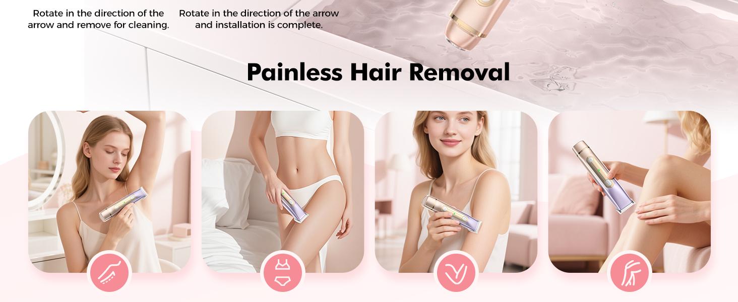 Women's Compact 2-in-1 Cordless Charging Trimmer, Waterproof Wet & Dry Body Hair Trimming & Facial Hair Removal Tool (1 Set), Body/Facial