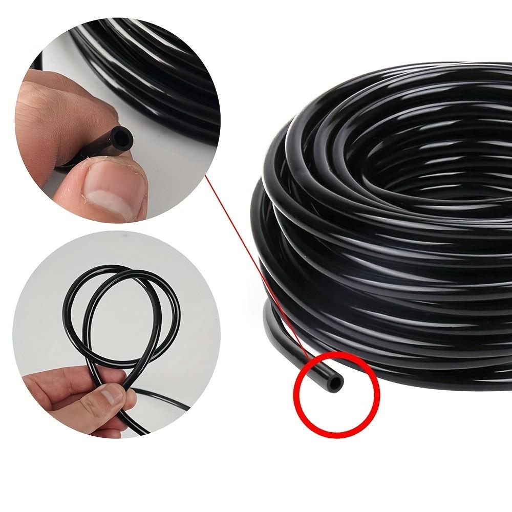1 package of 50-200ft 1/4 inch drip irrigation pipe blank distribution pipe drip irrigation hose garden watering pipeline, suitable for garden irrigation system. Flexible Water Hose