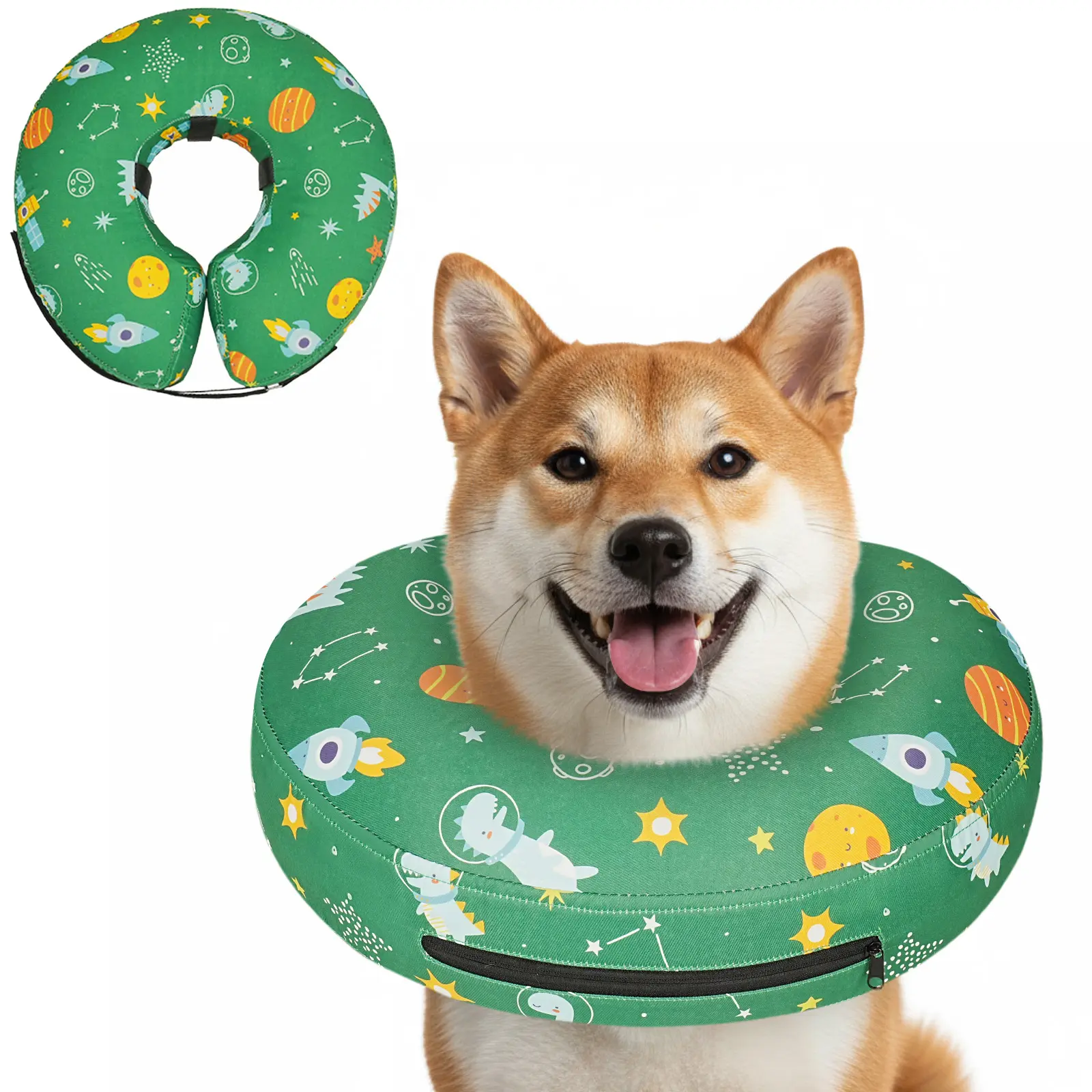 Supet Inflatable Dog Recovery Cone Collar