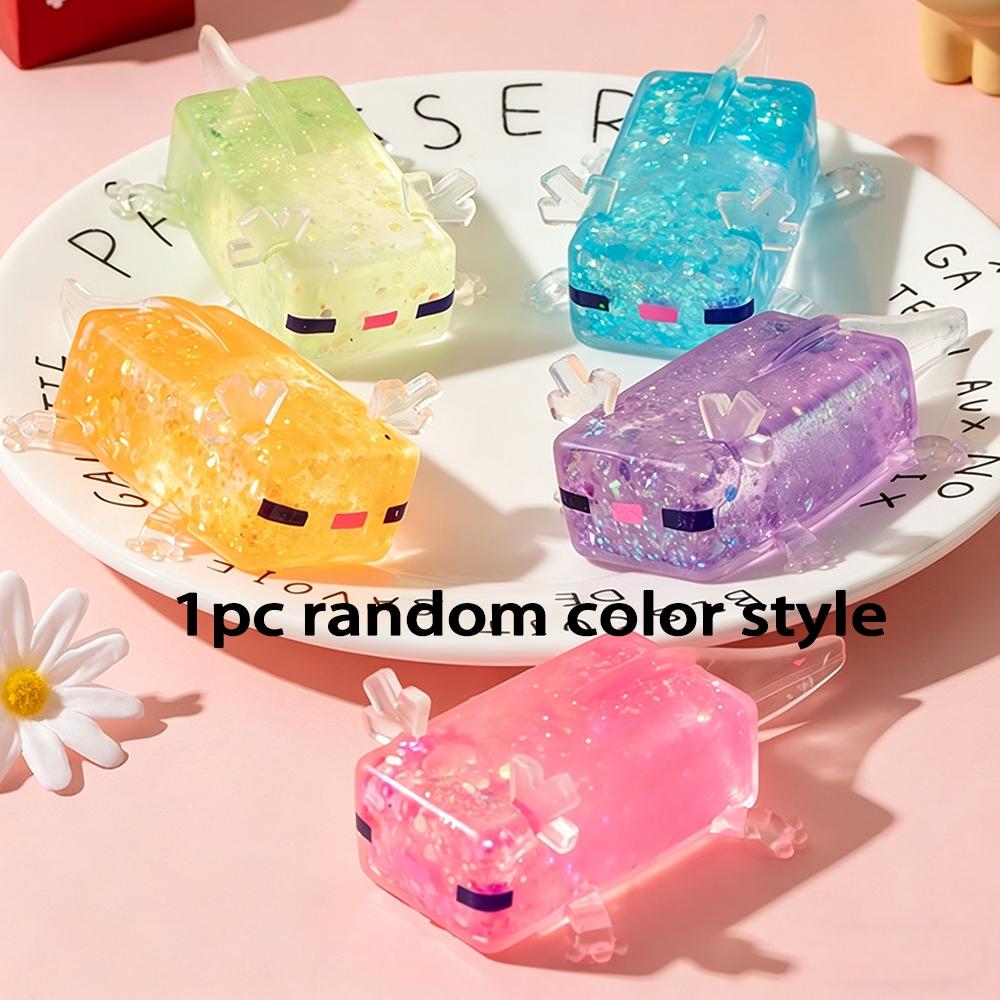 Blind Box Random Color Style Creative Stress Relieving Sensory Toy Set, 7-Piece Set Squishy Fidgets Sensory Stress Squeezing Toy, Soothing Anxiety, Dreamy Water Drop/Octopus/Shell/Amphibious Soft Shell Toy Ball