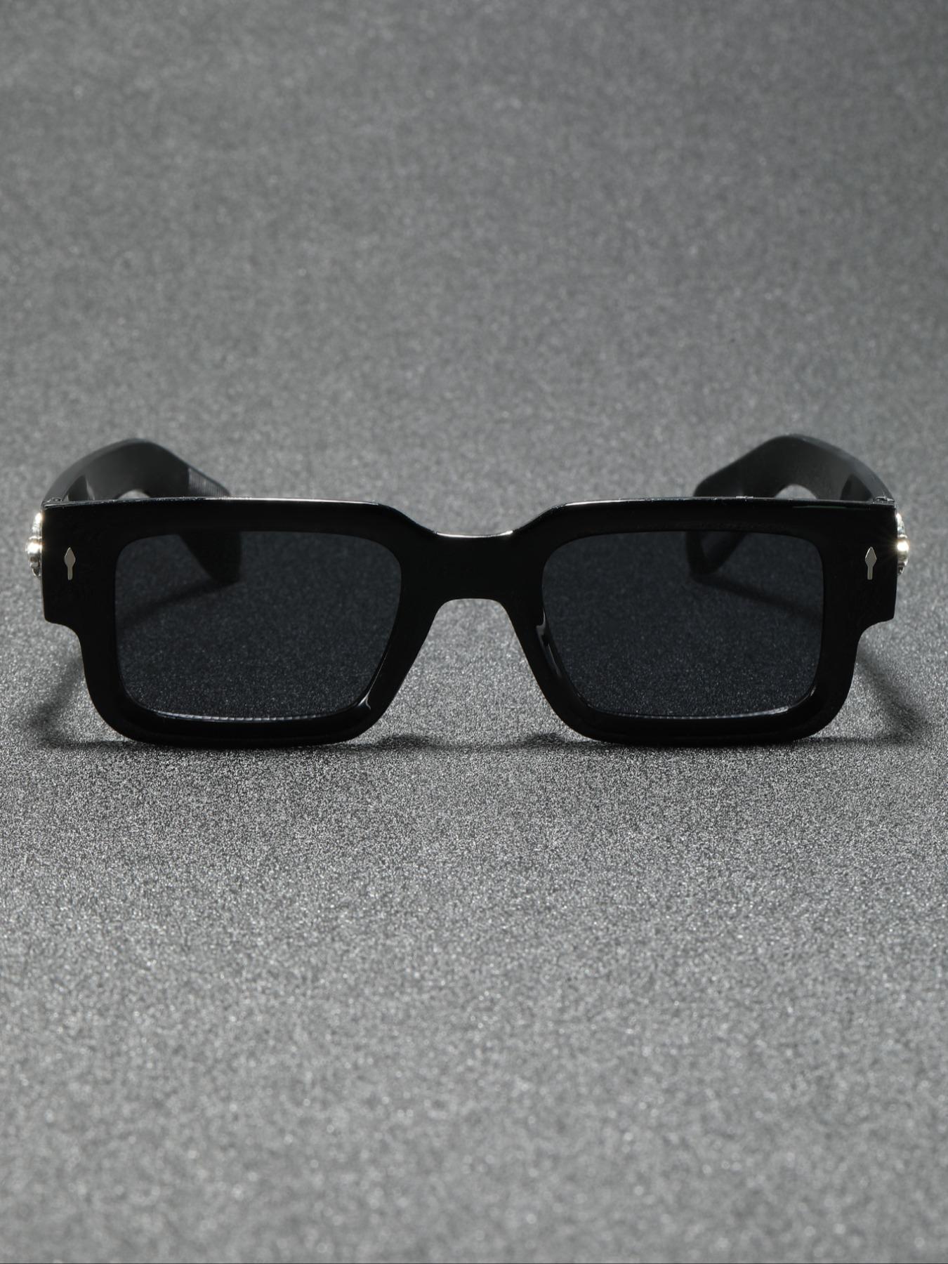 Classic Rectangular Men's Sunglasses, Trendy Shades, Rectangle Sunglasses, Perfect for Casual Activities, Vacations and Dating, Stylish and Comfortable Eyewear, High Quality Lightweight Durable Sunglasses