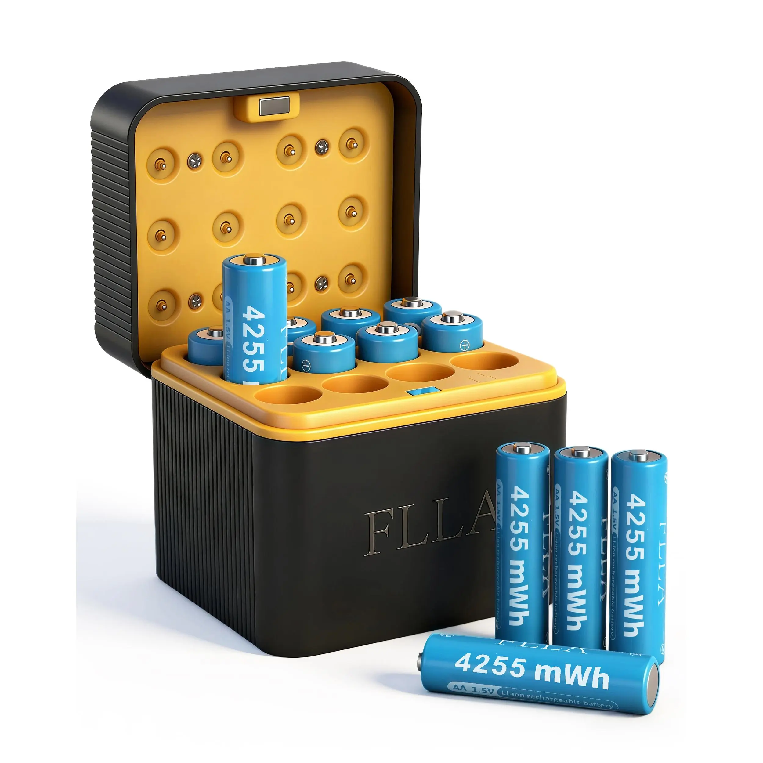 AA Smart Charger Lithium 12PCS 1.5V Fast Batteries Rechargeable NEW with 4255mWh