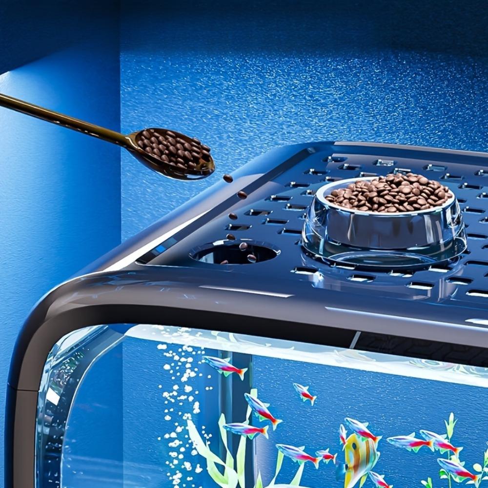 All-in-one turtle and lizard enclosure with lid, minimalist design suitable for living room decoration. Stable base with shatter-resistant construction, rectangular aquarium large-capacity tank for home use,ideal for both freshwater and saltwater breeding