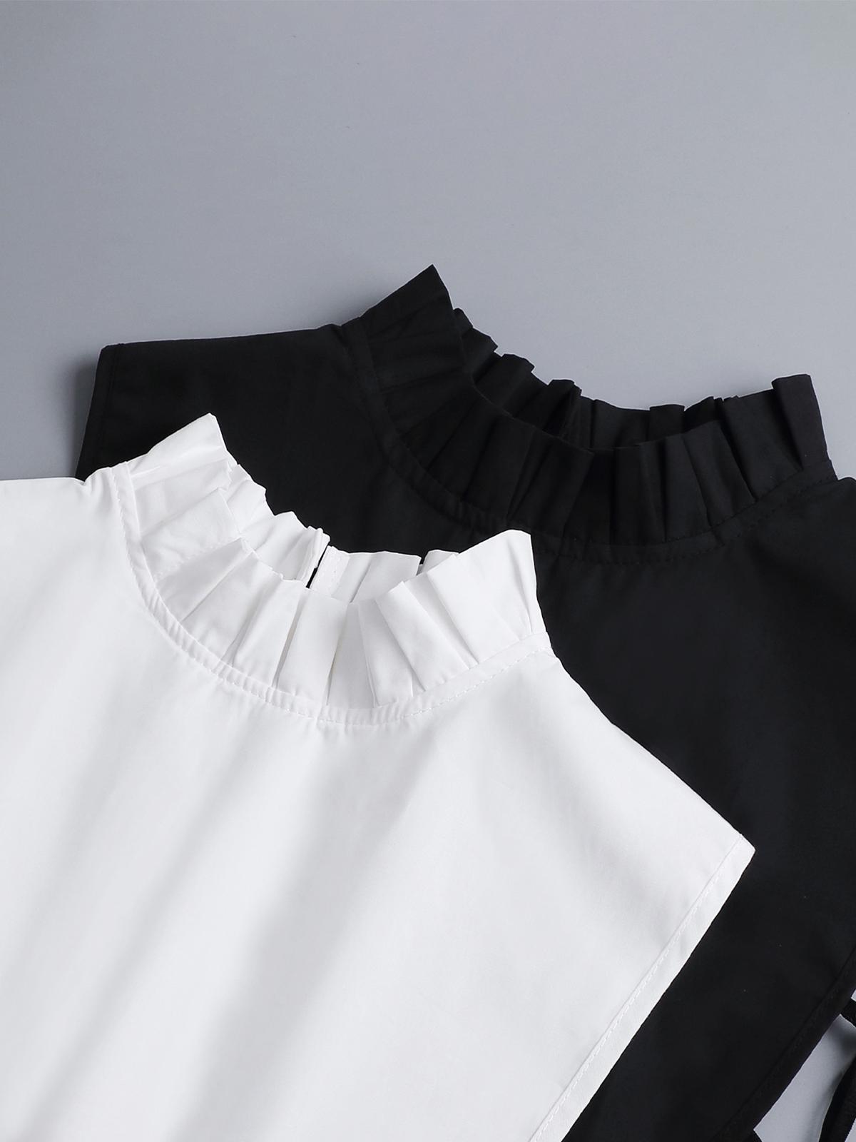 White detachable collar Simulated Collar For Decorating Cotton Jacquard European Lace Half Collar Shirt Dickey Collar fakes Collar Shirt For Women