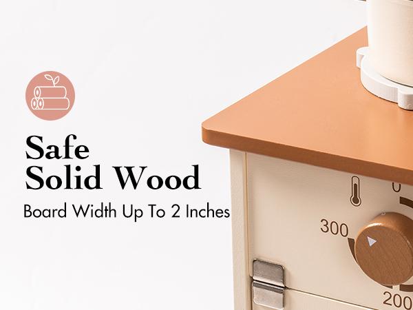 robud Play Kitchen with Pretend Ice Cube Dispenser for Kids, Wooden Kids Kitchen Playset, cooking set Toy for Toddler Pretend play food kitchenset