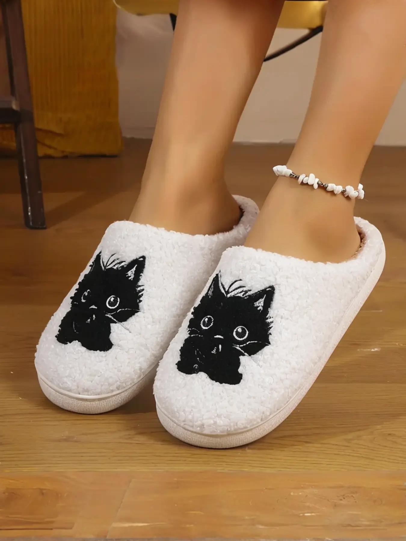 Women's Teddy Bear Dog Slippers, Fall & Winter Warm Cotton Slippers, Non-Slip Rubber Sole, Casual Indoor Footwear, Fashionable Design