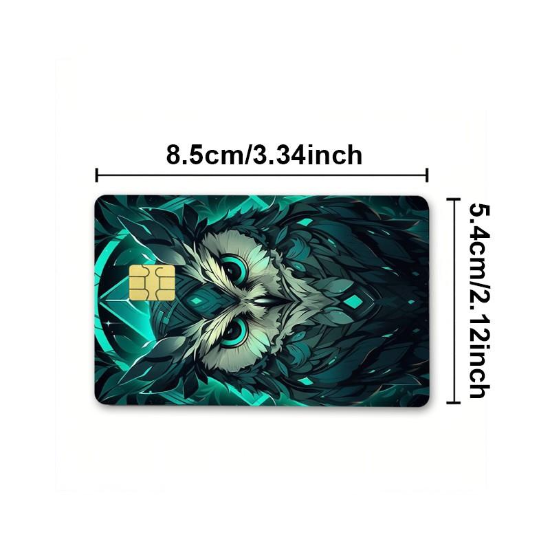 Credit Card Stickers, 2 Pcs/set, Ultra-Thin Waterproof Scratch-Resistant, Customizable Bank Card Stickers, Cartoon Owl Design