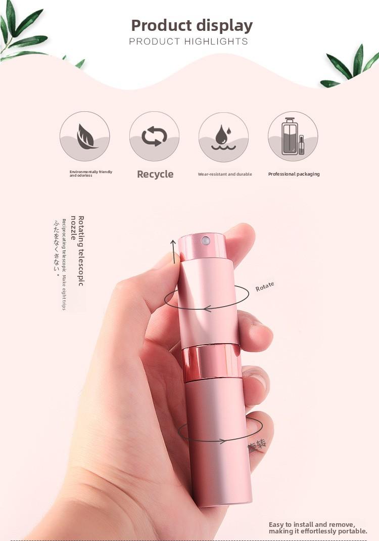 3pcs 8ml Refillable Perfume Atomizer Bottle Lightweight Travel Spray Bottles with Funnel Leak-Proof Empty Cologne Container for Traveling, Daily Use & Essential Oils Glass