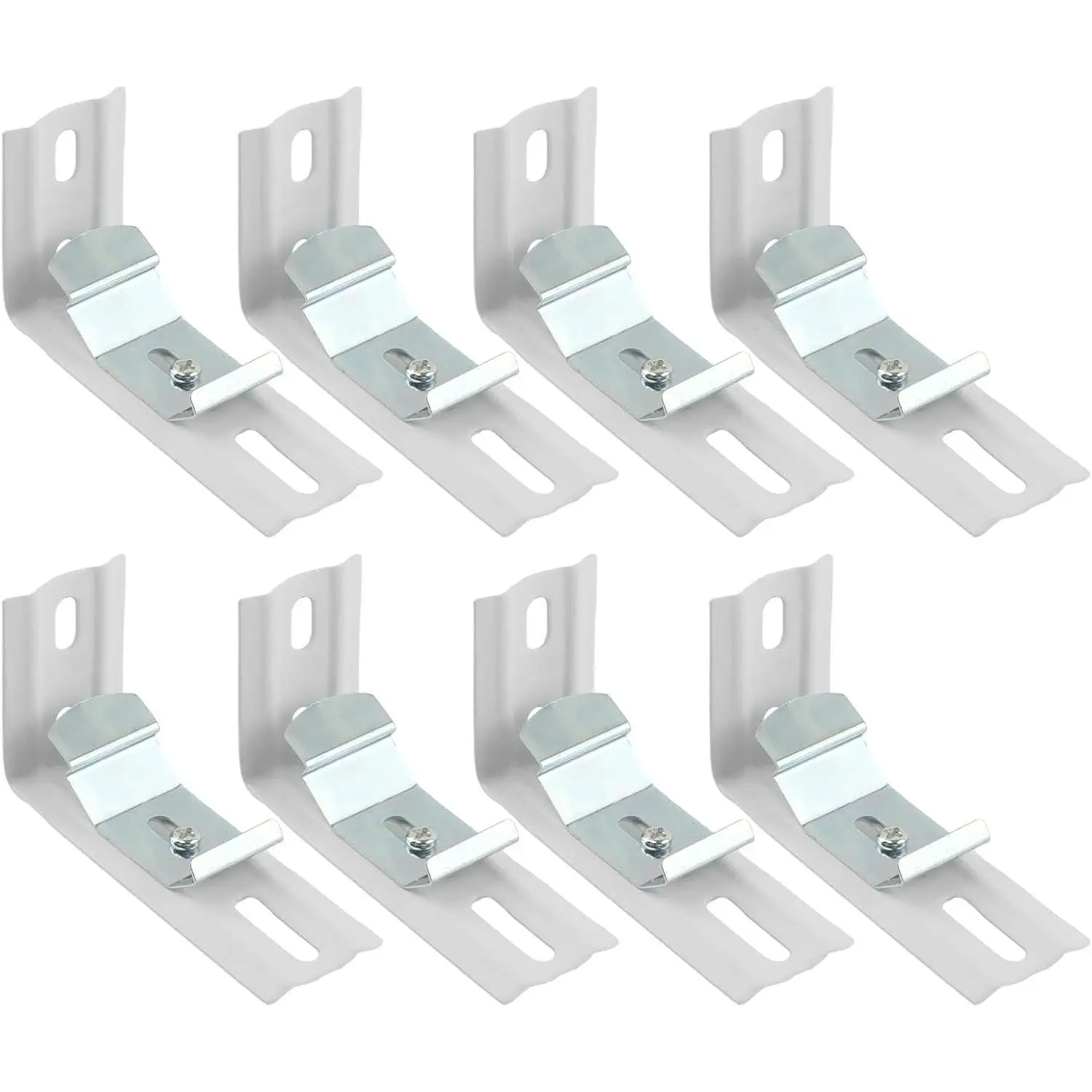 8Pcs L Bracket Vertical Blind Bracket Clips Headrail Width 1-1/2"(38mm) Outside Mounting