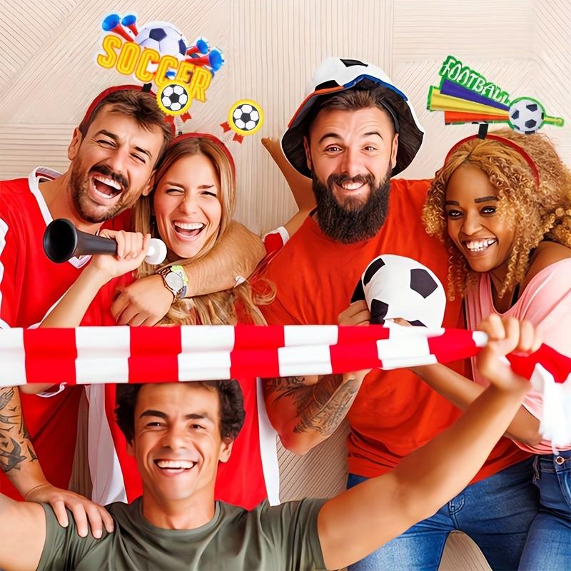 7pcs Football Match Cheering Props - Soccer Ball Headband for Sports Fan Party Decoration Fun Soccer Theme Headwear for Game Day Celebration & Sports Meet