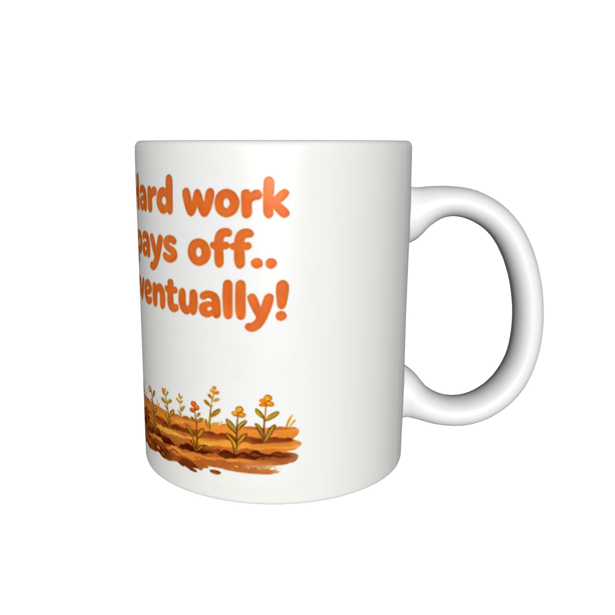Work-Truth Humorous Ceramic Mug, Kitchen Drinkware for Office Use