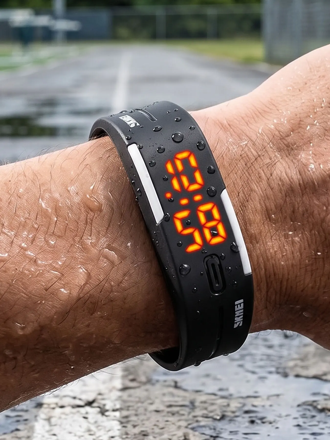 Skmei Multifunctional Electronic Watch, Clock, Date, Night Light, Waterproof, Sweatproof, Fitness Wearable, Gift, Daily Use