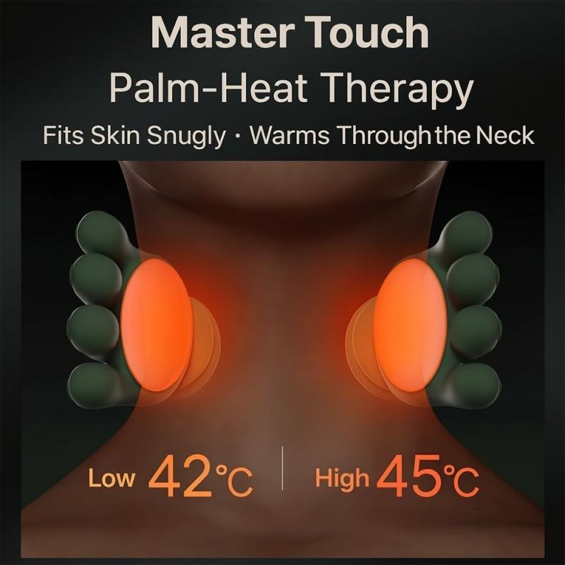 Bionic hand heating massage device, used for deep tissue pain relief, wireless portable electric finger pressure 4D kneading massage, simulates human hand, suitable for neck/shoulder/leg massage, ideal for home massage, Usb rechargeable massagers Bionic hand heating massage device, used for deep tissue pain relief, wireless portable electric finger pressure 4D kneading massage, simulates human hand, suitable for neck/shoulder/leg massage, ideal for home massage, Usb rechargeable massagers