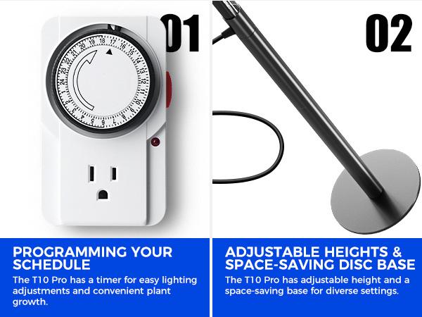 Barrina T10 Pro Standing Grow Light with Timer, 42W, 5000K, Full Spectrum, Wide Coverage, 4FT to 5.6FT Height with Foot Switch Barrina T10 Pro Standing Grow Light with Timer, 42W, 5000K, Full Spectrum, Wide Coverage, 4FT to 5.6FT Height with Foot Switch