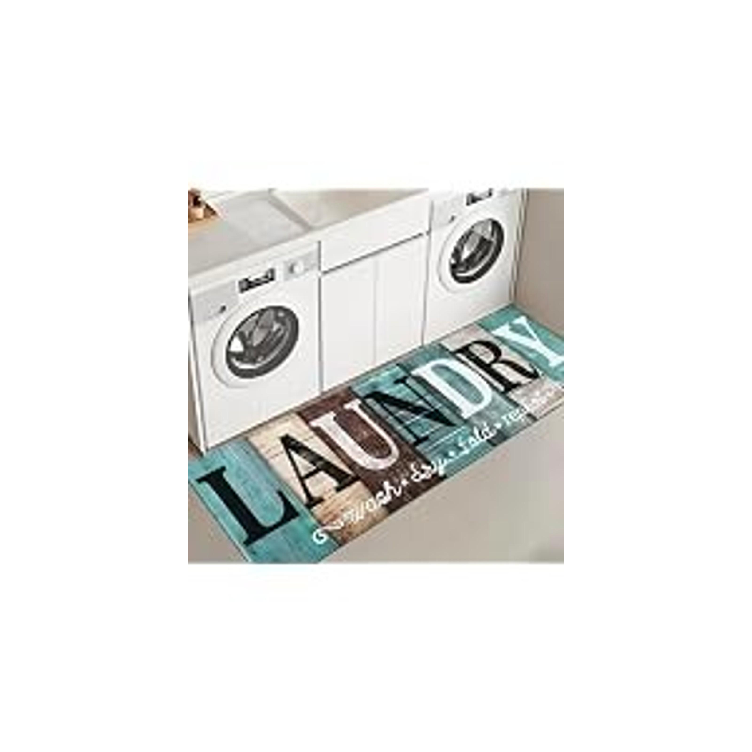 Brown Wood Non Slip Laundry Room Rug Runner 20" x 59" Washable Farmhouse Kitchen Bathroom Area Rug MatGift