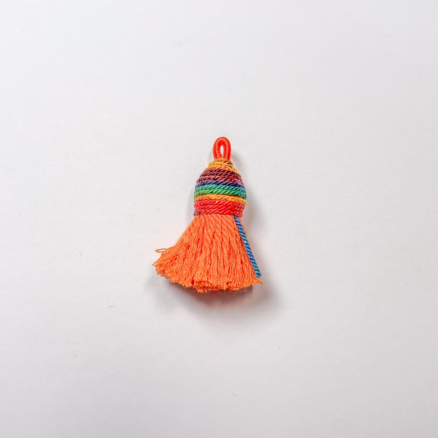 Starry Sky Gradient Tibetan Style Cotton Thread Tassel Pendant/Accessory/Bracelet DIY Semi-finished Jewelry Making Accessories Charms