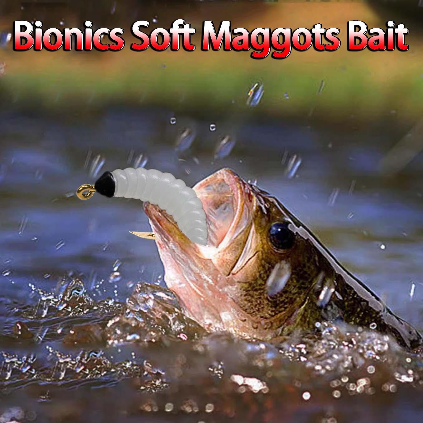 5/10pcs Maggots Fish Bait for Carp Catfish Trout Outdoor Fishing Lure, Essential Fishing Gear for Beginners, High-Quality Fishing Equipment