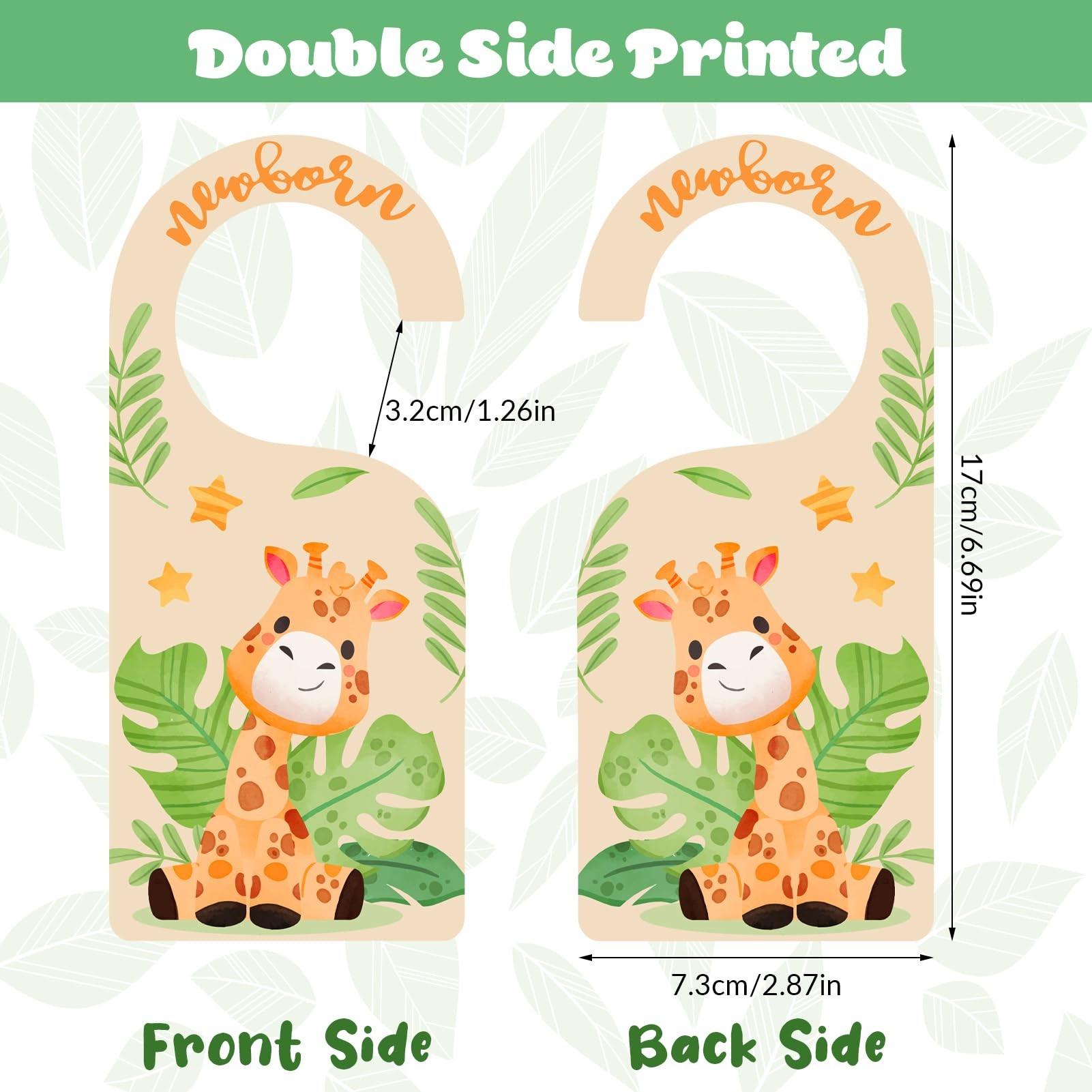8-Piece Wooden Baby Closet Adorable Animal Dividers Jungle Animal Theme, Nursery Size Storage, New Mom Baby Shower Gift, Infant Room Organization