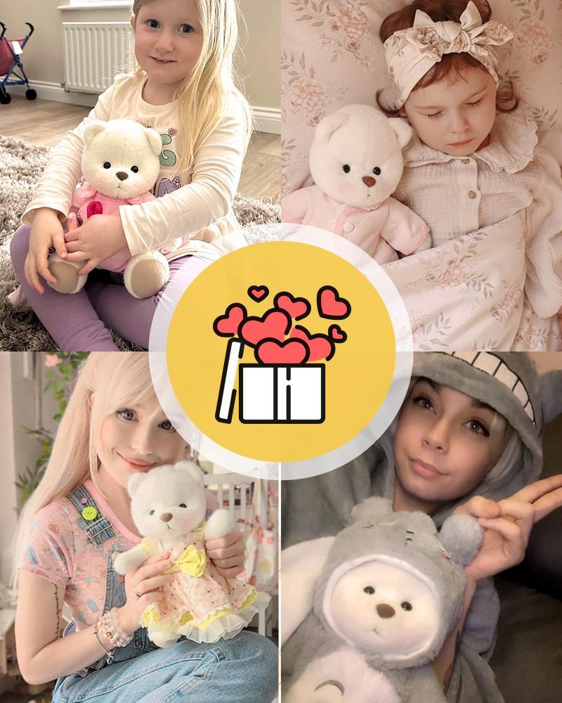 Getahug Billy The Brown Teddy Bear | Handmade Jointed Teddy Bear Gift Cuddly Stuffed Animal Interactive Realistic Bunny Durable Soft Fluffy Durable Soft Fluffy