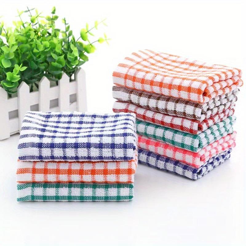 6-Pack Heavy-Duty 100% Cotton Dish Towels - Super Absorbent Kitchen Cloths, Quick-Drying & Lint-Free, Multi-Purpose Cleaning Towels for Dishwashing, Countertops, Bathroom - Reusable Dish Towels (Hand Wash Only) - Ideal for Home & Commercial Kitchens