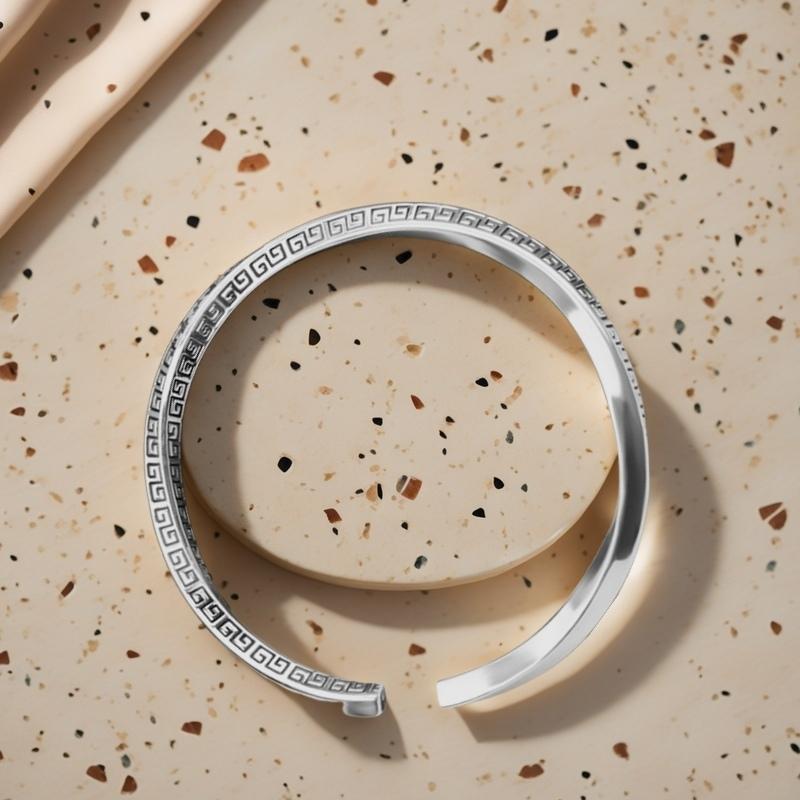 Solid Silver s925 bracelet Sterling Silver bracelet Men's open bracelet can be freely adjusted size send boyfriend send Dad birthday holiday gift Silver weight 32g / 1.12oz