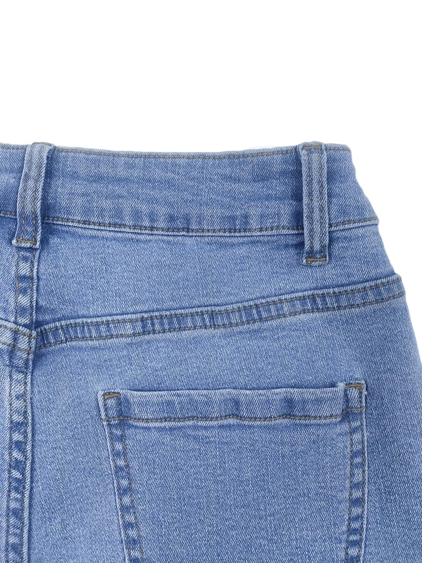 GILIPUR Y2K 2026 Women's Mid-Rise Stretch Skinny Denim Shorts, Featuring Slanted Pockets And Rolled-UP Cuffs,Are A Summer Fashion Must-Have,Suitable For Beach Vacations,TCHic