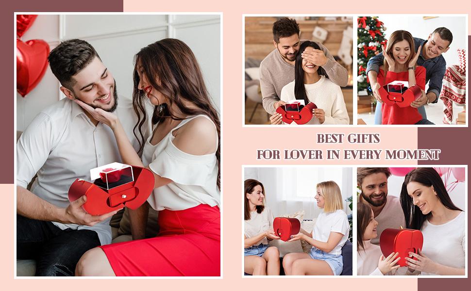 Delzzad Preserved Real Rose Gift Jewelry Gifts Idea on Valentine's Day, Anniversary, Christmas, Mother's Day, Birthday(Box Only) Delzzad Preserved Real Rose Gift Jewelry Gifts Idea on Valentine's Day, Anniversary, Christmas, Mother's Day, Birthday(Box Only)