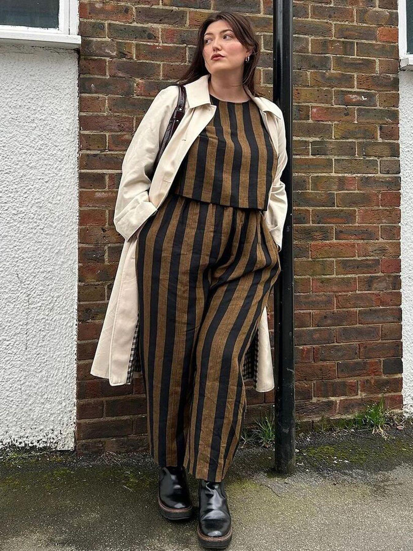 Women's Summer New Cotton Striped Set Suits, Sleeveless Crop Top & Wide Leg Pants, Casual Loose Fit, Beach Travel Vacation Wear