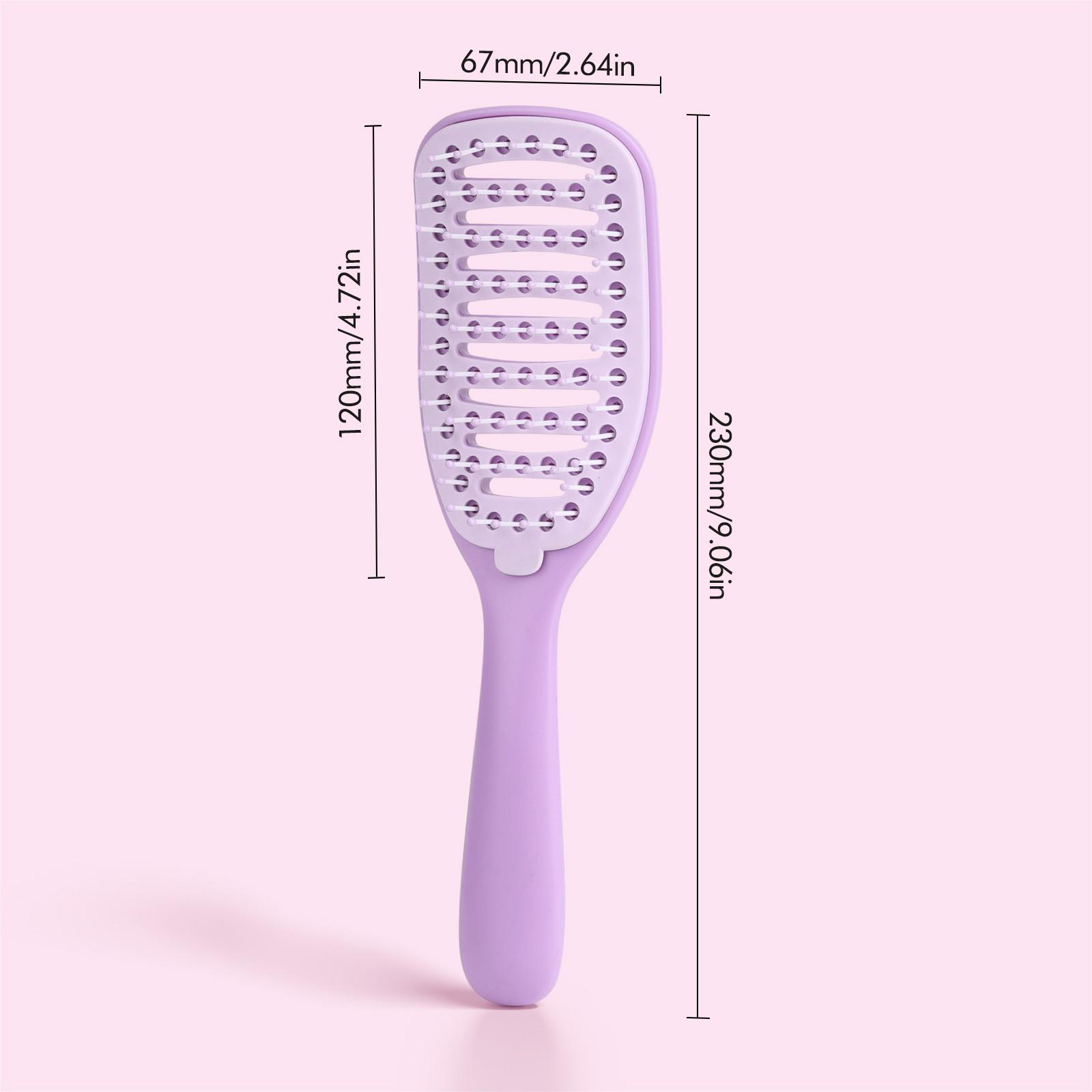 Self-Cleaning Hair Brush, Easy Hair Removal Detangling Comb, Scalp Massage, Anti-Tangle Smoothing Brush for Wet & Dry Hair Care