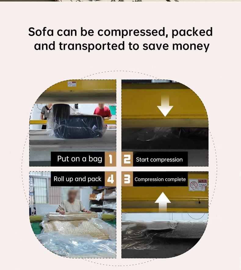 132'' U-Shape Modular Sectional Couch – Boneless Compressed Corduroy Sectional, Modern Convertible Sleeper Sofa for Living Room, Space-Efficient Corduroy Sectional (3 Packages Shipping)