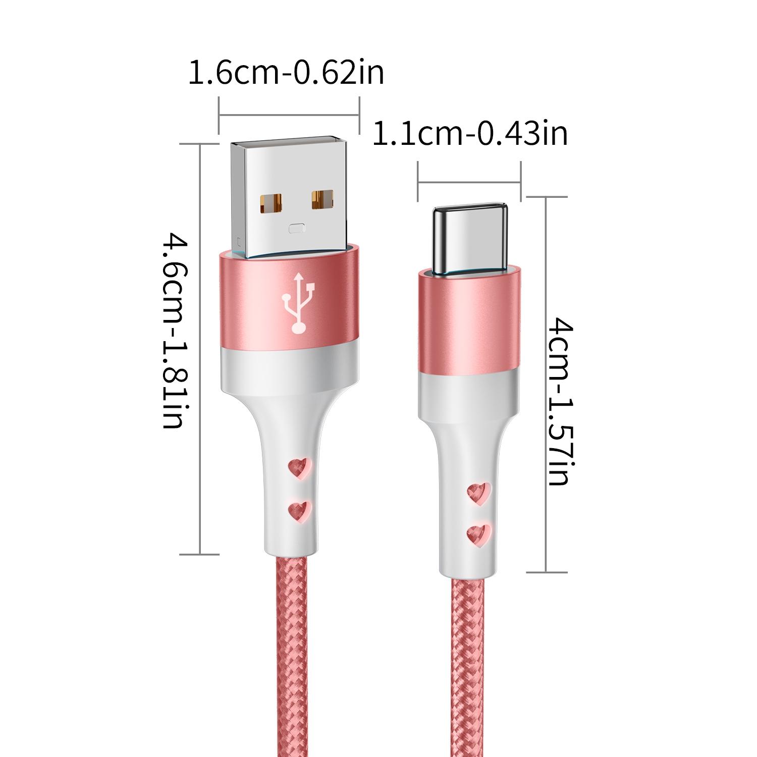 USB Charging Cable (5 Pack/3 Pack/2 Pack), Colorful Nylon Braided Quick Charging Cable for Samsung Galaxy S24, S23, S22, S21, S20, Headphones, Tablet, Laptop, etc. (3ft/6ft/9ft)