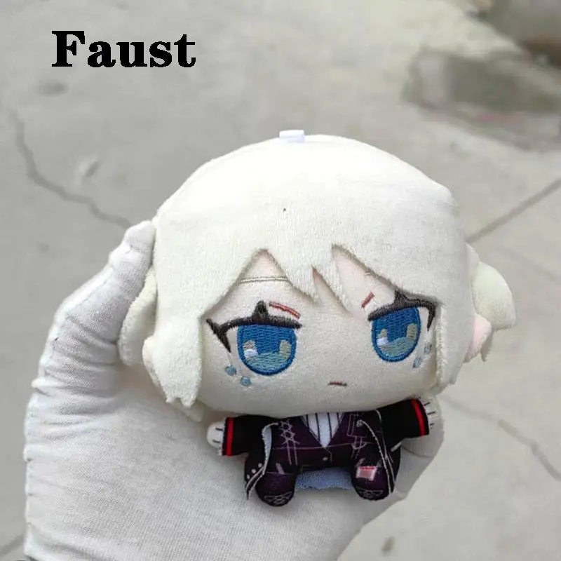 10cm Cool Eyes Cute Flat Body Anime Game Limbus Company Character Faust Ryoshu Plush Toy Keychain Plushie Doll Bag Pendant Decor
