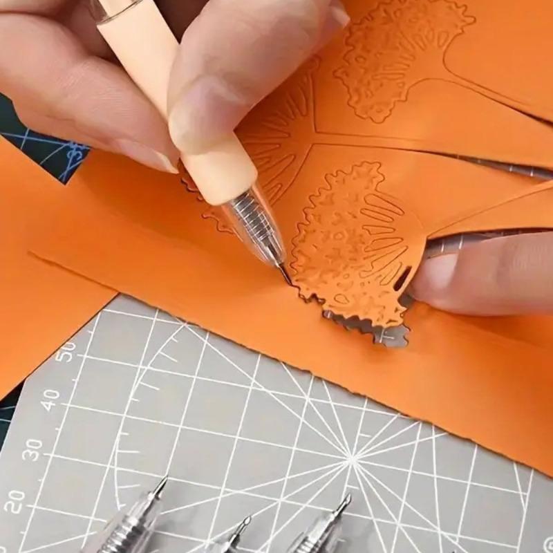 2pcs Random Color Creative Knife Pen, Student DIY Hand Cutter, Morandi Color Precision Craft Tool, Paper Scrapbook Cutting Tool, Cutting Supplies, Paper Cutters